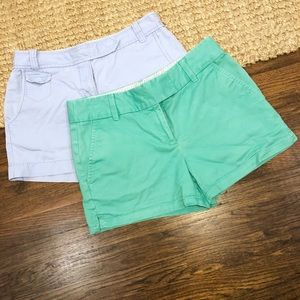 2 pair of {Loft} size 4 shorts-lavender and green